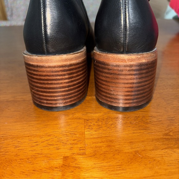 NWOB Clarks Clarkdale Jax Womens Ankle Boot Black Leather US Size 8M Buckle Heel - Picture 7 of 9